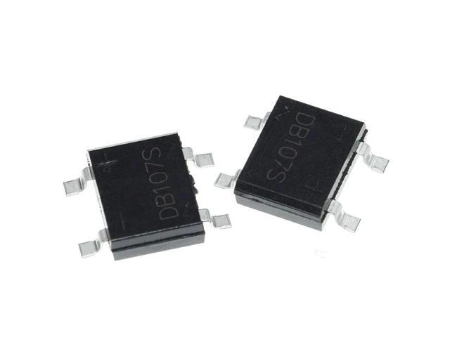10PCS SMD DB107 DB107S Diode Rectifier Bridge - 1A 1000V Single Phase AC-DC Rectifier