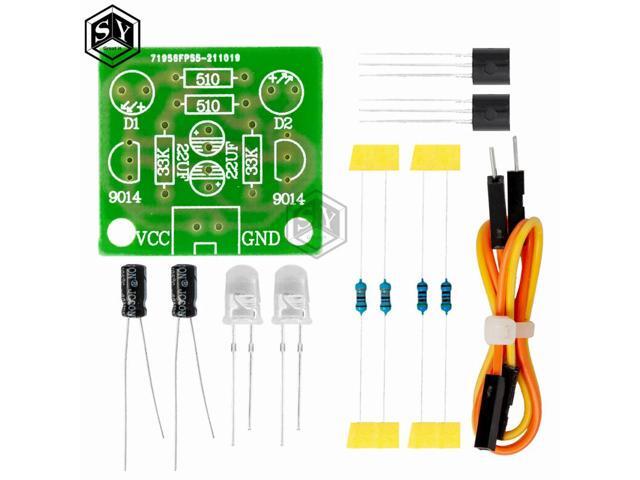 DIY Kit 5MM LED Simple Flash Light Circuit Simple flashing Leds Circuit Board Kits Electronic Production Suite Parts
