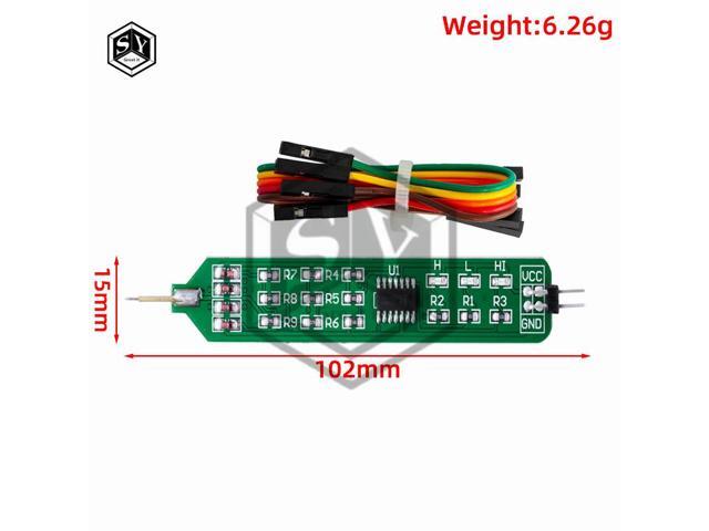 Logic Pulser Analyzer Probe (5V/3.3V): Quick-Test Logic Level Tester with Cable For Learning & Debugging