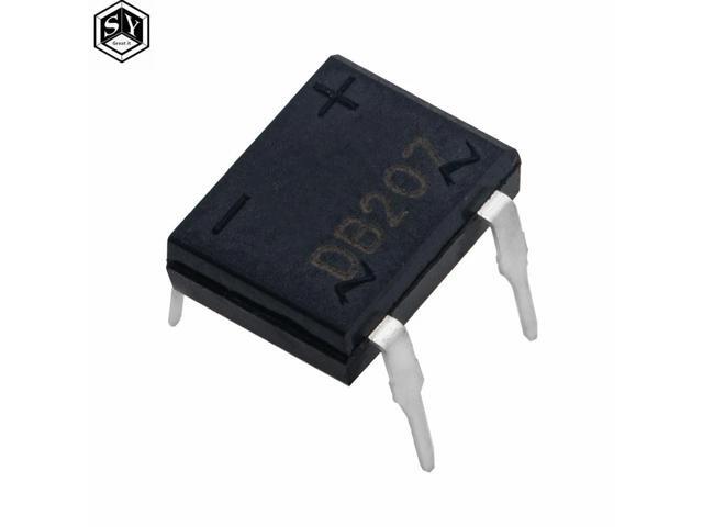 10pcs/lot diode bridge retifica DB207 DIP-4 DB207S DIP4 2A 1000V power diode rectifier 1000v electronic components