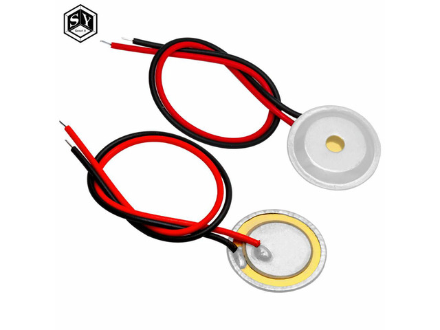 10 Pcs Piezoelectric Piezo Ceramic Wafer Plate Dia 15mm For Buzzer Loudspeaker + Aluminum shell