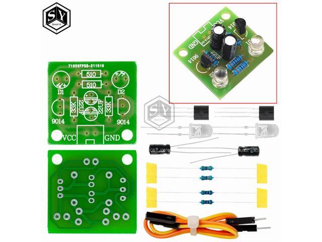 DIY Kit 5MM LED Simple Flash Light Circuit Simple flashing Leds Circuit Board Kits Electronic Production Suite Parts