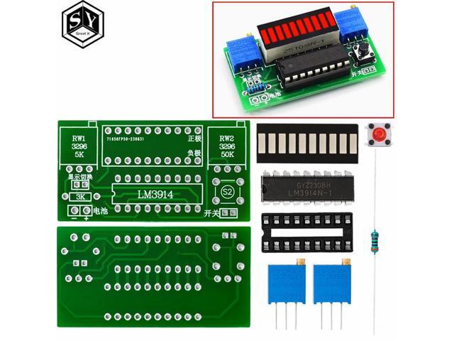 LM3914 10 Segment 3.7V Lithium 12V Capacity Indicator Module Power Level Tester LED Display Electronic DIY Kits