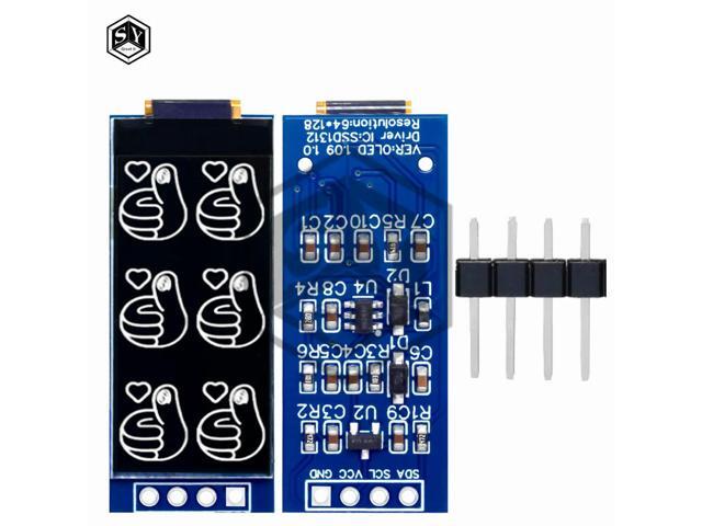 1.09 inch OLED display 1.1-inch OLED SSD1312 64X128 display 12864 display IIC for