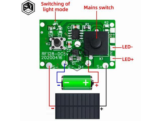 1.2V Solar String Light Controller Circuit Switch Module DIY Kits Solar Light String Lanyard Board Controller Kit