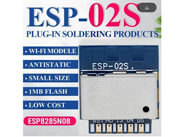 ESP-02S Serial 2.4G Module: 1Mbit Rate, ESP8266-Compatible For Home & Industrial IoT