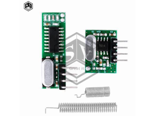 433MHz Superheterodyne RF Transmitter /Receiver Module: Remote Control Kit for Uno DIY Projects