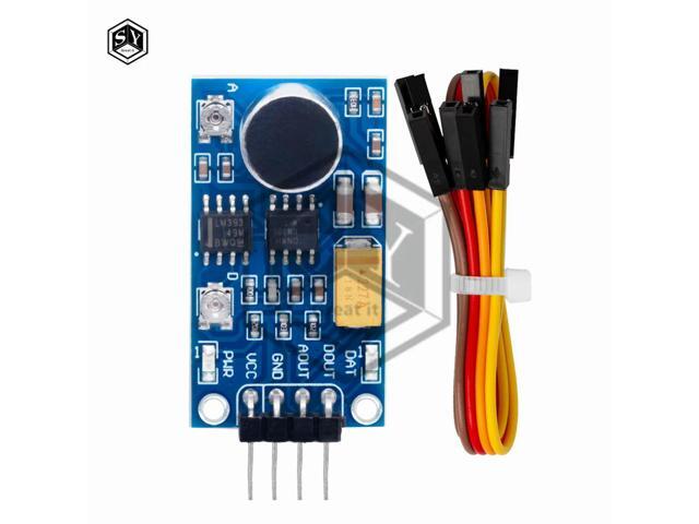LM386 3.3v-5.3v Audio Power Amplifier Module Sound Detection Sensor Voice Sensor Board for Ambient Sound Detection