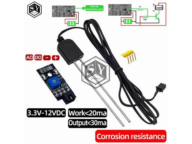 Soil Moisture Sensor and Soil Detector Module Soil Moisture Test Soil Humidity Test Corrosion Resistance Probe for