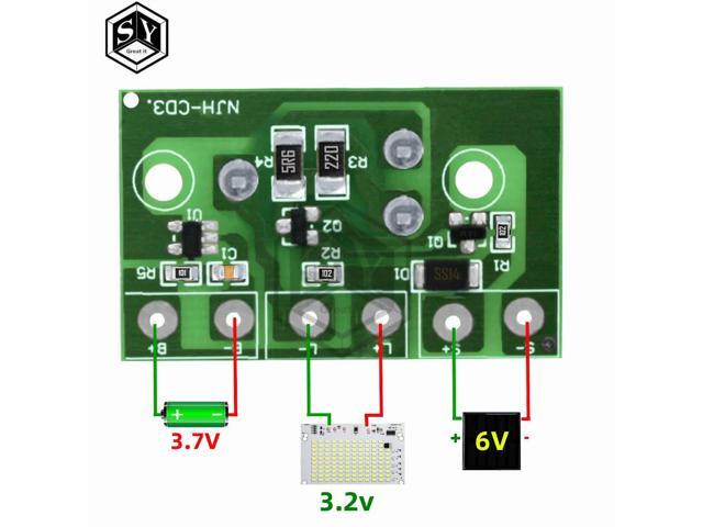 Solar Ground Plug Lamp Controller (3.7V): Light-Controlled + Switch PCB Board for Solar Landscape Lights
