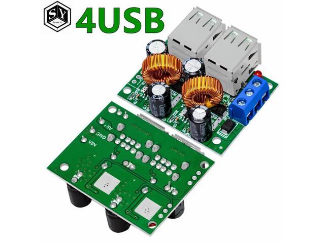 4 Four USB Port A5268 Step Down Power Supply Converter Board Module DC 12V 24V 40V to 5V 5A For MP3/MP4 Phone Car Equipment