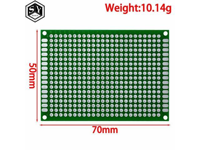 5×7cm Double-Sided Universal Prototype PCB Kit (1/10PCS) Green Printed Circuit Board for DIY Electronics