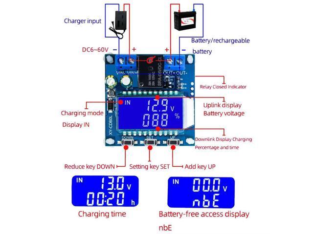 CD60L Solar Charge Controller - Multi-Voltage 12V/24V/48V ligent Charging Module with Over-Current/Under-Voltage Protection