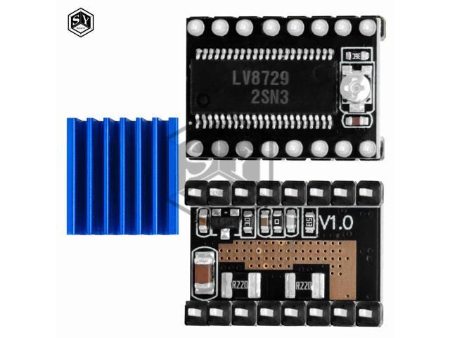 LV8729 128 High Micro-Stepping Stepper Motor Driver Heat Sink Equipped, Compatible for & 3D Printers