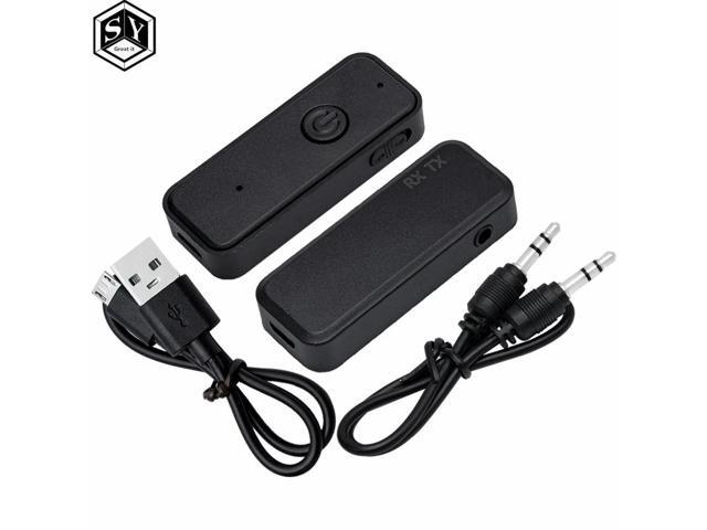 ZY 2-in-1 Bluetooth 5.0 Adapter 3.5mm AUX Audio Transmitter & Receiver for Car, TV, Soundbar Audio Sync