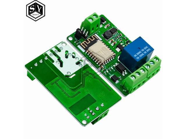 ESP8266 ESP-12F Relay Module (BS): 1-Channel, 10A DC 7-30V Overcurrent Protection with Control