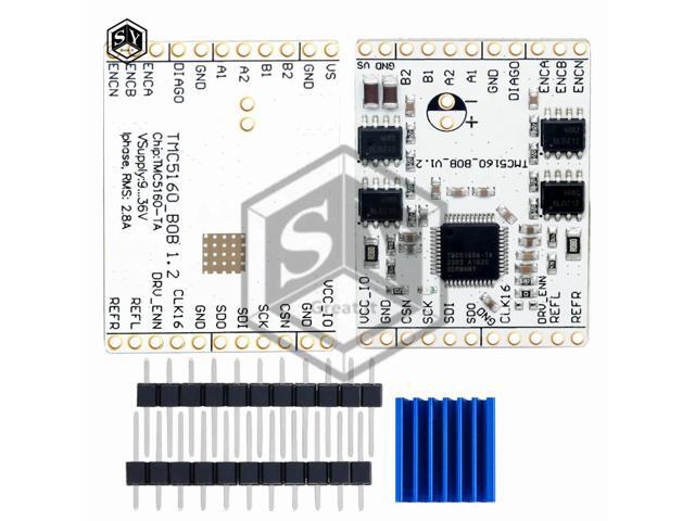 TMC5160TA-V1.0 BOB Stepper Driver Ultra-Quiet High-Power Driver with StealthChop & SpreadCycle for 3D Printers