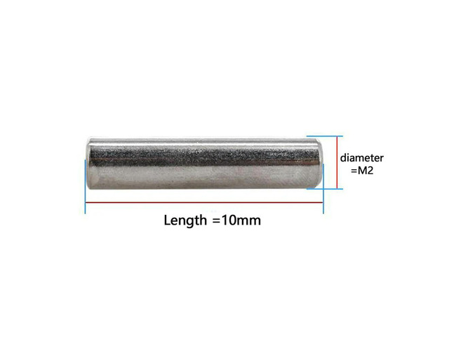 50Pcs M2x10mm Stainless Steel Hex Wheel Hub Nut Pins Locating Pins for RC Car