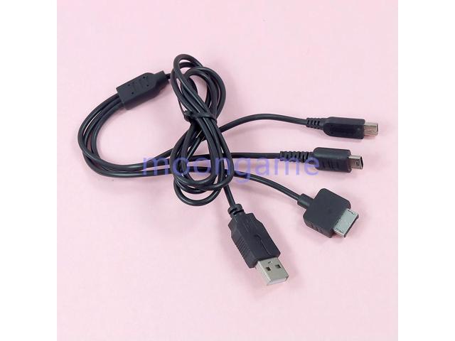 1pc For PSV1000 FOR NDSI FOR NDSL Game Console 3-in-1 USB Charging Cable Charger Lead