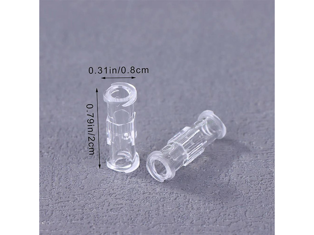 10Pcs Leak Proof Double Helix Medical Sterile Luer Lock Adapter Transparent Plastic Syringe Connector For Veterinary Medical