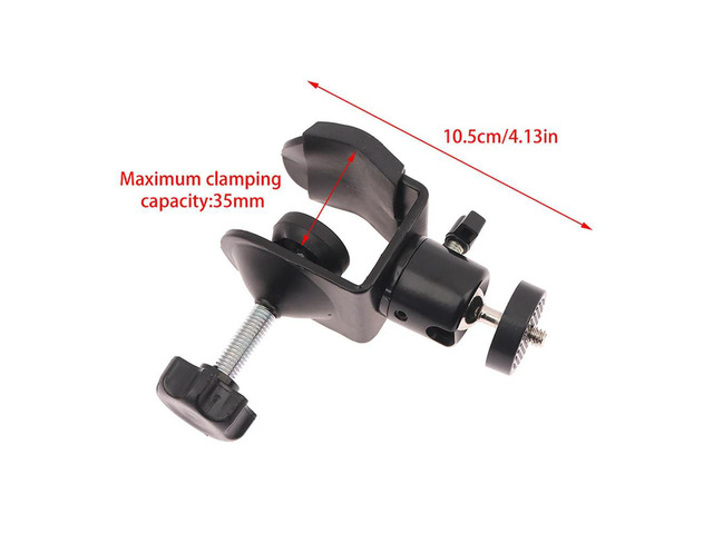 l Clamp With 360° Mini Ball Head Quick Release Clamp Bracket Tripod Mount 1/4 Screw Clip For Flash Light Mic Monitor Camera