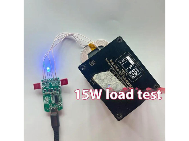 1Pcs 15W Dual Coil Charging Module Type-C Interface PCBA for Home And Car Charger