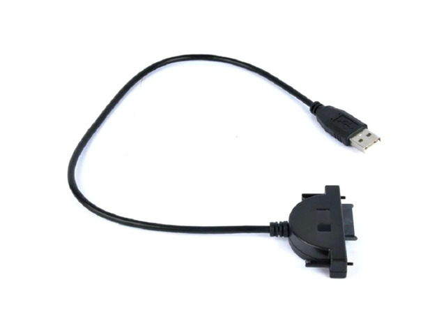 USB 2.0 to Mini SATA II Adapter Cable 13Pin Notebook CD/DVD ROM Slimline Drive Converter with Screws Steady Style for PC