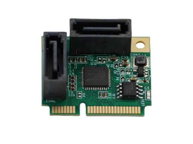Mini PCI-E to 2 Ports SATA 3.0 Expansion Adapter, PCI-Express Chip, Expansion Card, Mini PCIe to Dual SATA, 1Pc