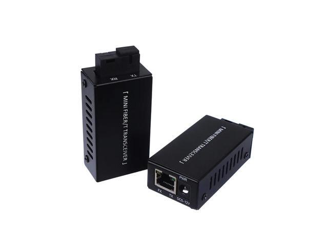 1 Pair Mini Gigabit Fiber Media Converter 1000Mbps SC to RJ45 Ethernet 20Km