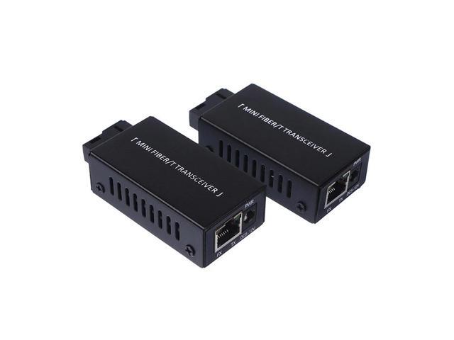 1 Pair Mini Gigabit Fiber Media Converter 1000Mbps SC to RJ45 Ethernet 20Km