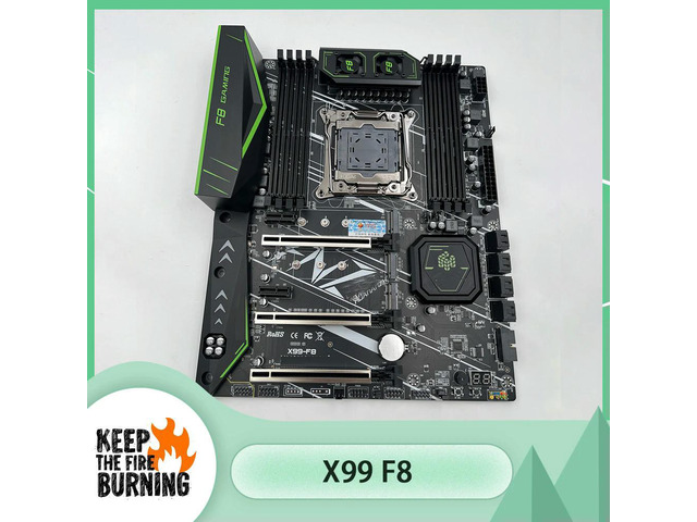 XEON X99 Motherboard LGA 2011-3 with E5 2690 v3 with 4*8G DDR4 NON-ECC memory combo kit set NVME SATA USB X99-F8