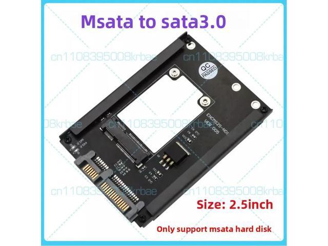 2pcs For mSATA SSD to SATA 3.0 Adapter Card, 2.5' 7mm Aluminum Enclosure, Internal & External Use