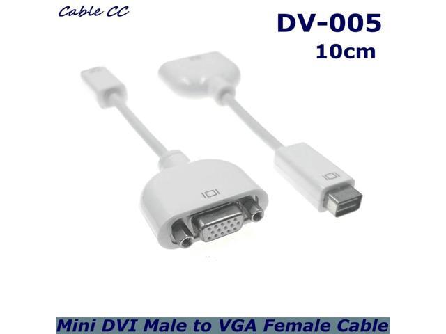 0.1m Mini DVI Male To VGA Female Compatible Computer HD Adapter Cable, Projector/Monitor Converter Laptop
