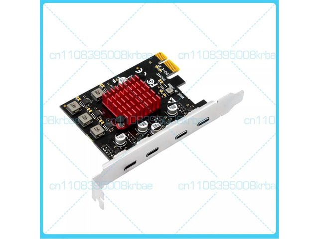 For 4 USB 3.2 Gen1 expansion cards for desktop computers, PCI-E to Type-C adapter card