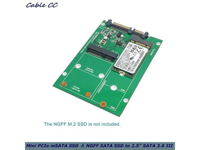 Mini PCIe mSATA SSD NGFF SATA SSD to 2.5' SATA 3.0 III Hard Disk PCBA Converter Adapter