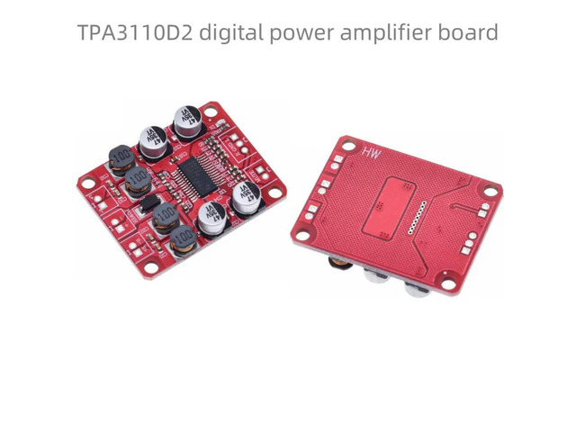 DC12V/2A TPA3110D2 digital power amplifier board, dual-channel 2*15W stereo 3110 audio amplification module