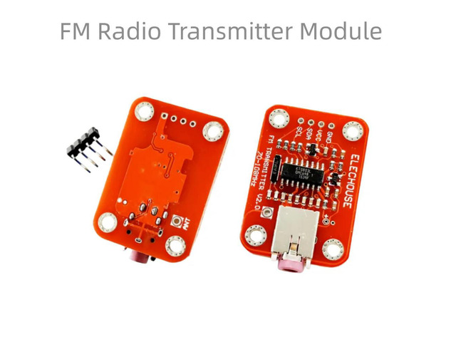 FM Radio Transmitter Module V2.0 Digital Radio Transmitter Board I2C Interface TTL MIC VCC SDA SCL 3V 5V for