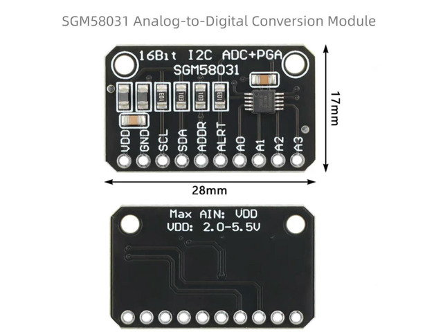 SGM58031 Analog-Digital Conversion Module - 16-bit High-Precision ADC Data Acquisition and Conversion Development Board