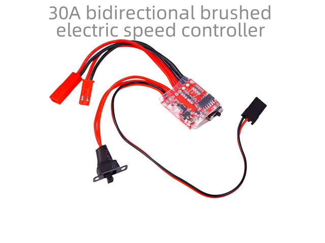 30A bidirectional brushed electric speed control with brake/no brake switch switchable RC remote control model electric vehicle
