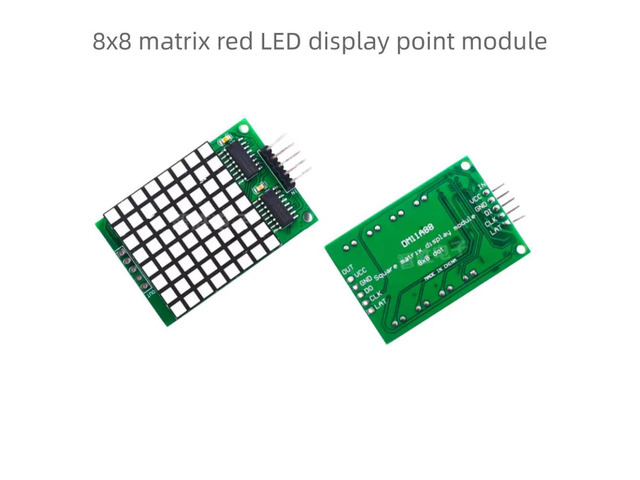 Square 8x8 matrix of red LED display points module, driven by 74hc595, 8*8 LED matrix display interface