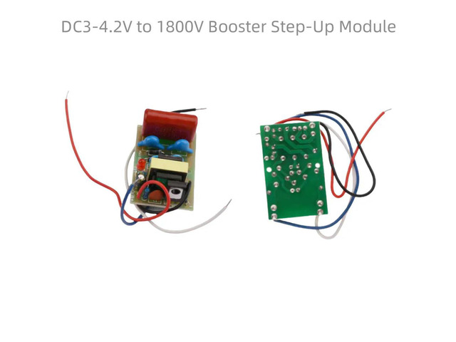 DC 3-4.2V to 1800V Booster Step Up Module Arc Pulse DC Motor with High Voltage Capacitors and 3.7V to 1800V Power Supply Module