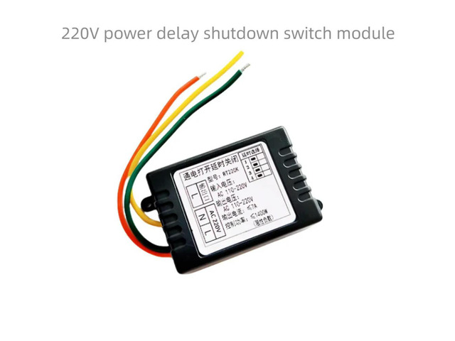 1Pcs YS-RT220K delay switch AC110V~250V mini power on delay time relay for bathroom fan countdown wall switch