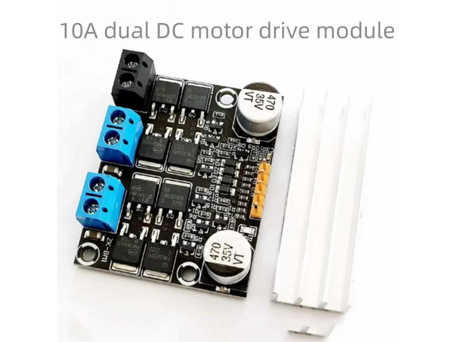 1Pcs 10A dual DC motor drive module forward and reverse PWM speed regulation dimming 3-18v low voltage high current