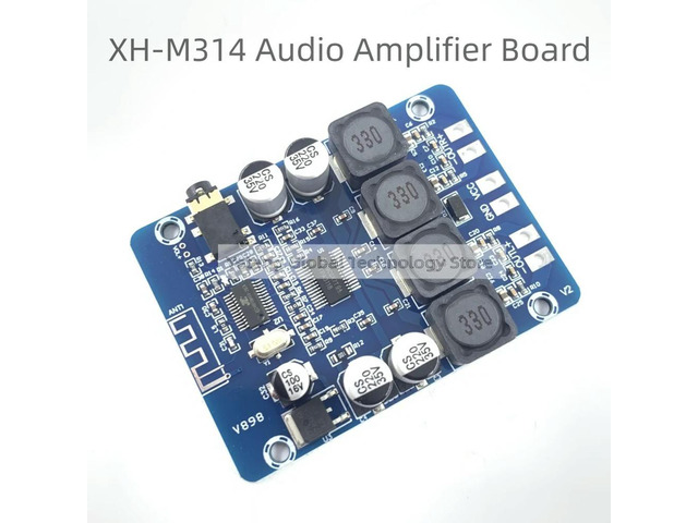XH-M314 M314 Ultra HD BT digital power amplifier board TPA3118 dual 45W audio amplifier module AUX decodes DC12-48V