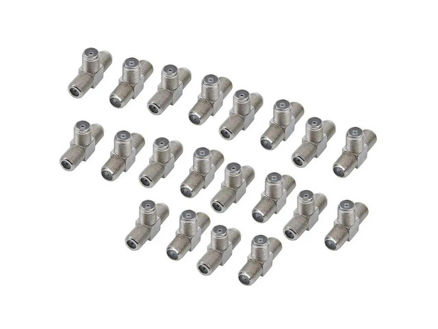 20 PCS 2-Way F-Type Combiner TV Coaxial Connectors RF Adapters Joiners