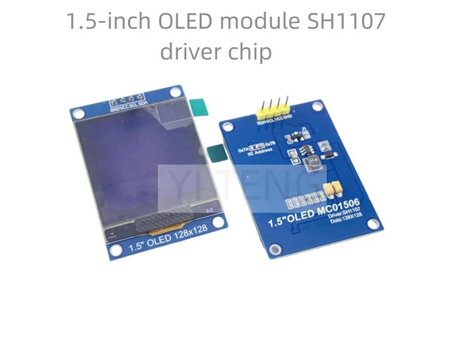 1 piece1.5 inch OLED module display SH1107 Driver chip 128*128 IIC I2C interface support UNO for 51 STM32 P22101 P22102