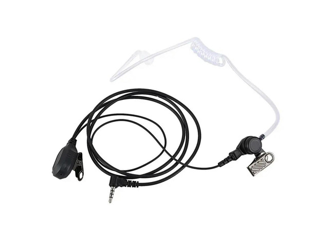 2X Fbi Acoustic Tube Earpiece Headset Mic For Yaesu Vertex Vx-3R Vx-5R Vx-8Gr Vx2r