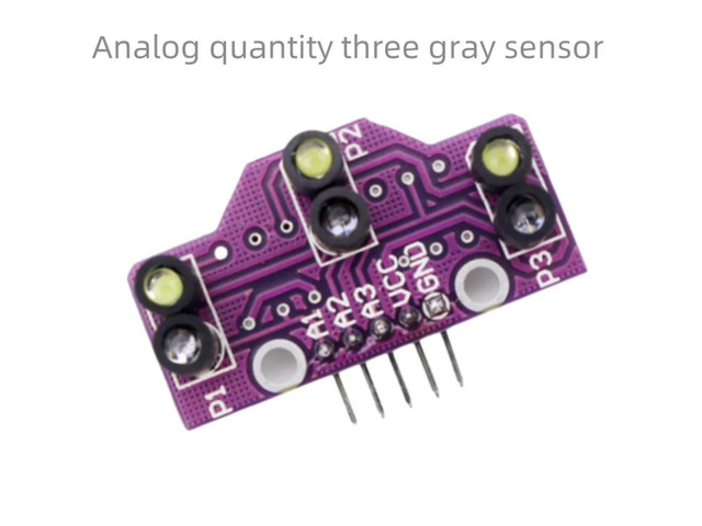 Analog three-way gray sensor ligent car tracking module 3-way color recognition circuit robot race is applicable to