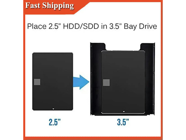 2.5 Inch SSD To 3.5 Inch Internal Hard Disk Drive Mounting Kit With SATA Data Cables And Power Cables (2 X SSD Bracket