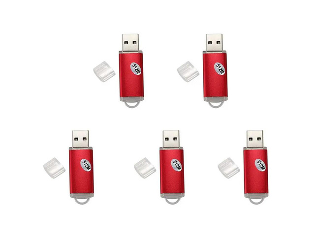 5X USB 2.0 Flash Memory Stick Pen Drive Thumb Color:Red Capacity:512MB
